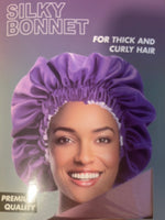 Bonnet satin jumbo réversible deux couleurs.