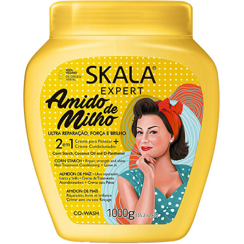 SKALA EXPERT -Amido de Milho 2 en 1 crème coiffante et hydratante Amidon de Maïs 1000g