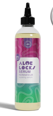 Aloe Locks Serum Reparateur Easy Pouss. Huile de pepin de raisin. Aloe Vera. Menthe poivrée et Romarin.  Lutte contre la chute et la casse de cheveux. Pour retrouver des cheveux épais et brillants. Organics Beam.