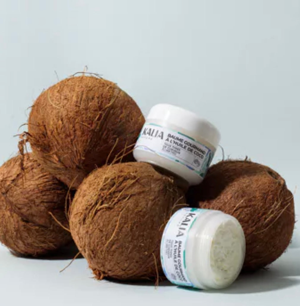 KALIA NATURE-Baume Gourmand à l'Huile de Coco intensément nourrissant Transformez Vos Cheveux Bouclés et Crépus Naturellement