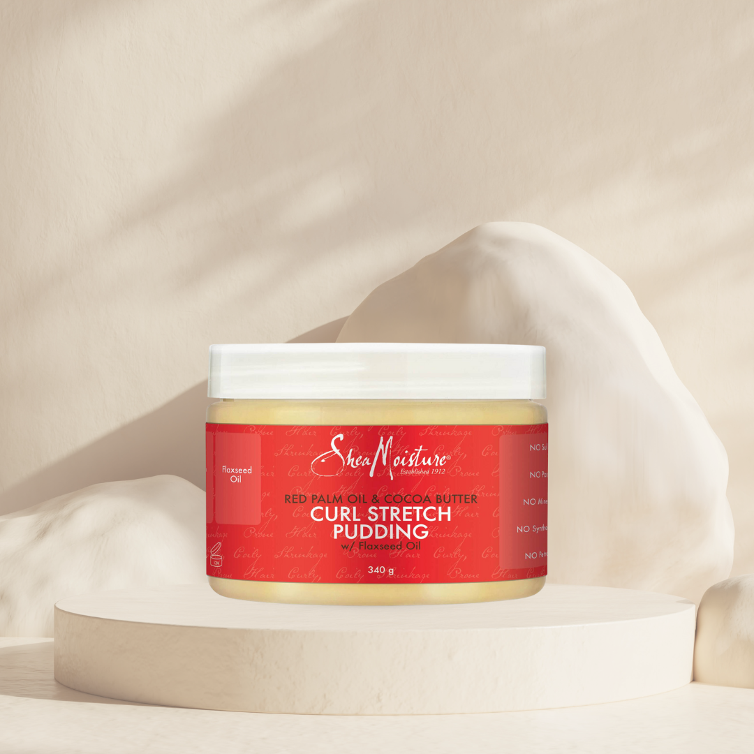 SHEA MOISTURE -Curl Stretch Pudding - Red Palm oil , Cocoa butter & Flaxseed oil 340g