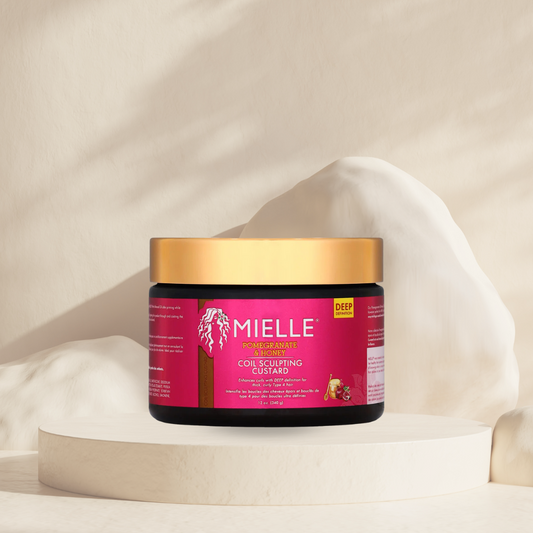 MIELLE -Pomegranate & Honey Coil Sculpting Custard Type 4 Hair 12oz-340g Miel Pomegranate - Cheveux Sublimés au Naturel