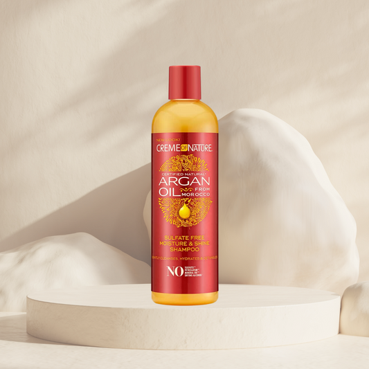 CRÉME OF NATURE -Shampoing Moisture & Shine Argan Oil              Sulfate Free
