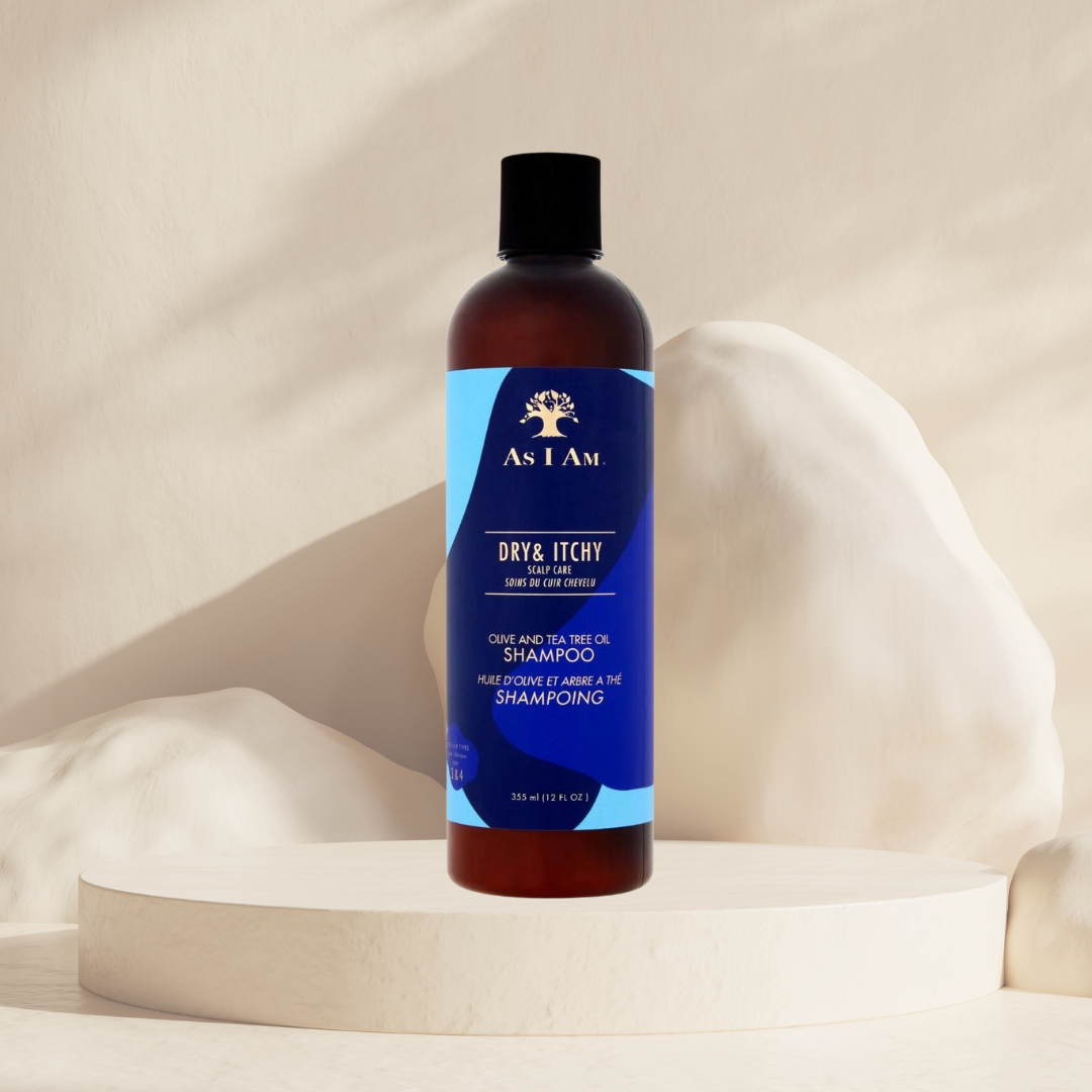 AS I AM-Shampoing Anti-pelliculaire Dry & Itchy -Olive &tea tree oil 355 ML