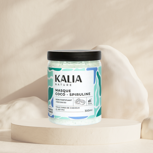 KALIA NATURE-Masque Coco Spiruline - Cheveux Bouclés & Crépus Doux, Nourris et Brillants       300ML