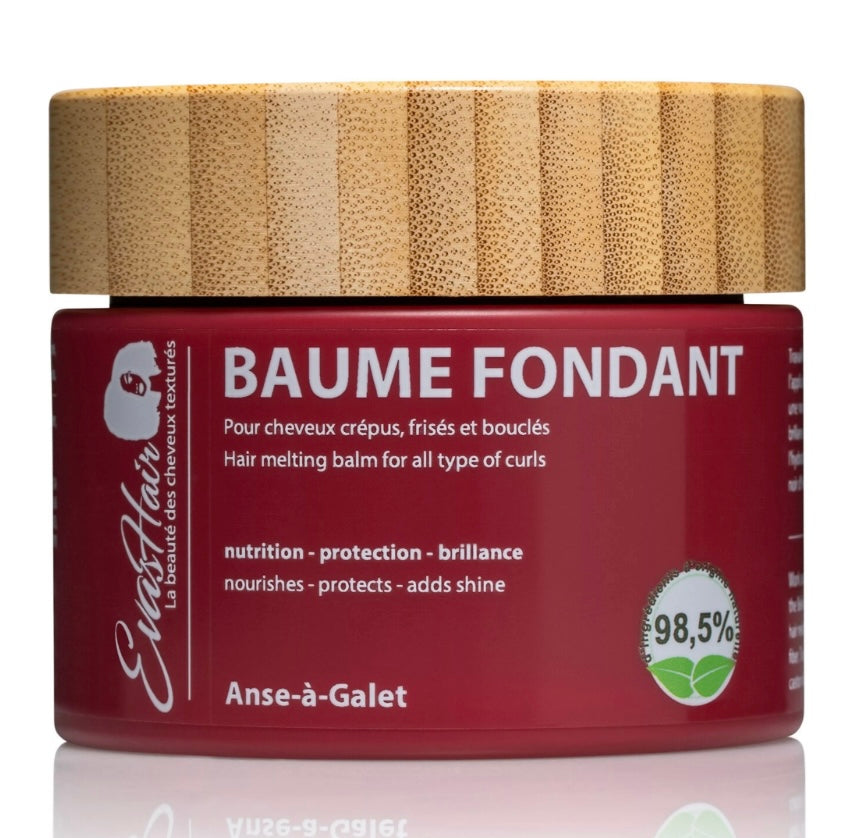 EVASHAIR -Baume Fondant Anse à galet-Nutrition, Protection ,Brillance 98,5% d’origine naturelle 100/100 Note Yuka🥕150ML