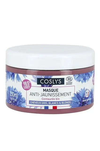 COSLYS -Masque anti-jaunissement
CENTAURÉE BIO
Neutralise les reflets jaunes, protège et sublime l'éclat
Pour cheveux gris, blancs et blonds
Démêle et nourrit 72/100 Note Yuka🥕
200ML COSLYS