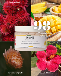 KURLÉ -Démêlant 2-en-1 Activateur de boucles Pour tous types de cheveux texturés
Facilite le démêlage & définit les boucles soin2-en-1 démêlant et nourrissant
N'alourdit pas vos boucles 240g