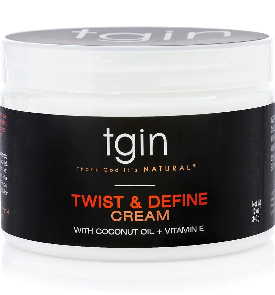 TGIN-TWIST & DEFINE CREAM Vitamine E& CoCo 340ML TGIN