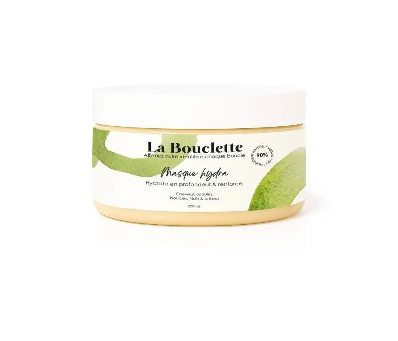 LA BOUCLETTE-Masque hydrate Hydrate en profondeur & renforce Cheveux ondulés, bouclés, frisés & crépus 72/100 Note Yuka 🥕250ML La bouclette