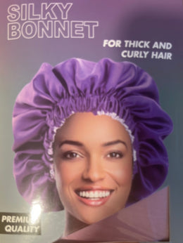 Bonnet satin  jumbo réversible deux couleurs.