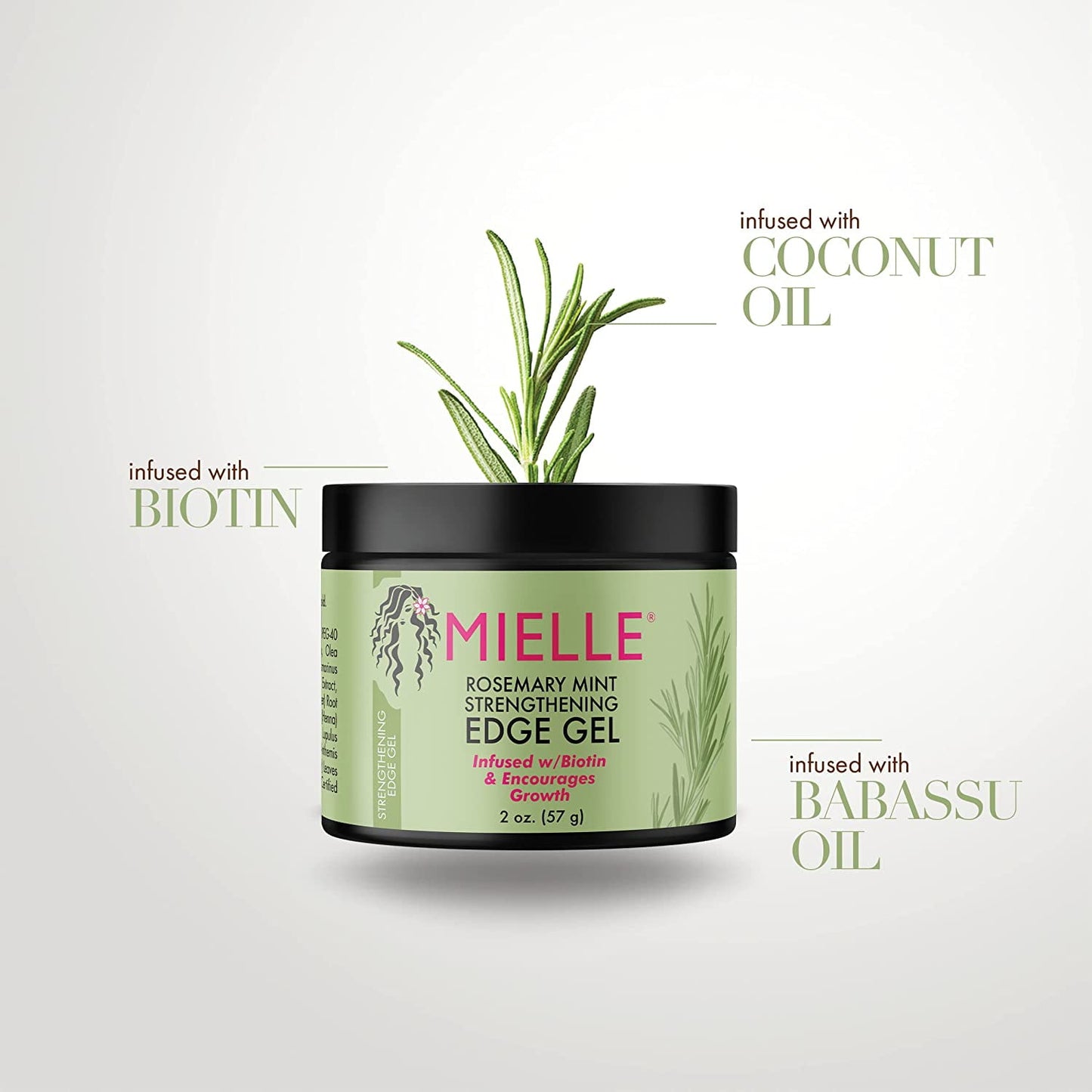 MIELLE - Rosemary Mint Edge Gel- Cire pour baby-hair 57g