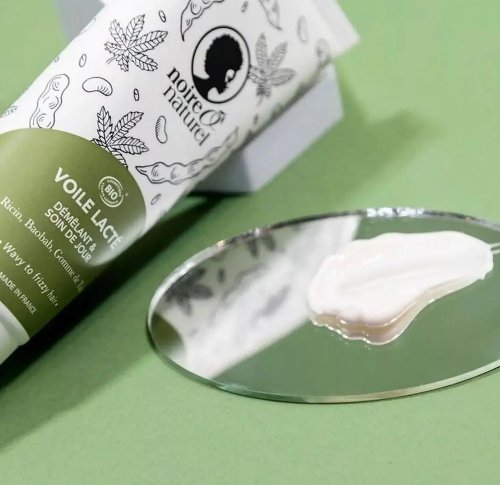 NOIR Ô NATUREL -VOILE LACTÉ- Démêlant et Soin capillaire de jour sans rinçage -51/100 Note Yuka🥕 Noire ô naturel