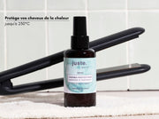 JUSTE .paris Spray thermo protecteur à la kératine végétale , vinaigre de framboise & Aloe Vera  lisseur, sèche cheveux & boucleur  100ML
