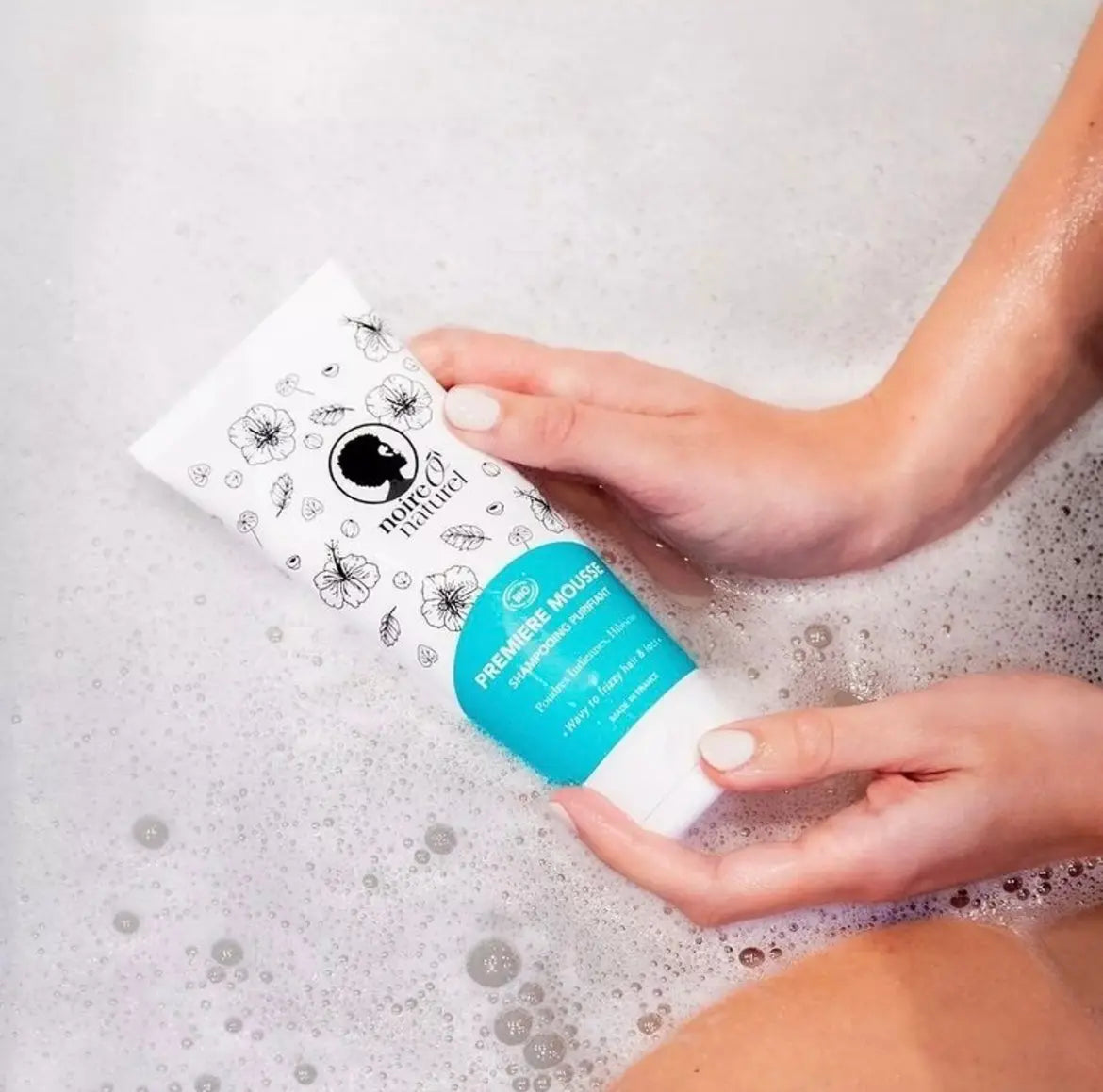 NOIR Ô NATUREL -Shampooing PREMIÈRE MOUSSE purifiant poudres indiennes et hibiscus 86/100 Note Yuka🥕 Noire ô naturel