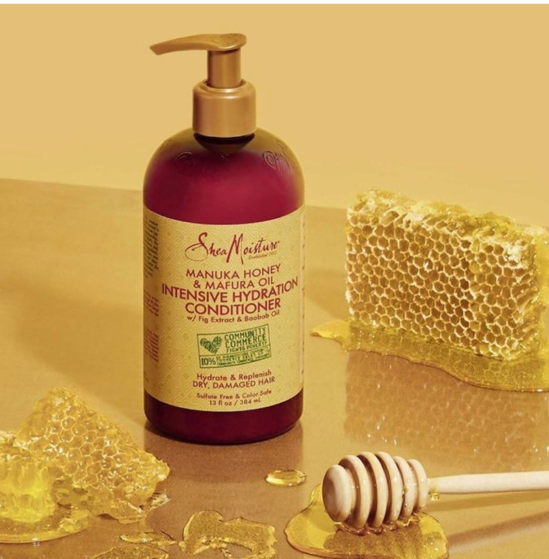 SHEA MOISTURE -Après-Shampoing Manuka Honey & Mafura Oil Intensive Hydration 384 ML