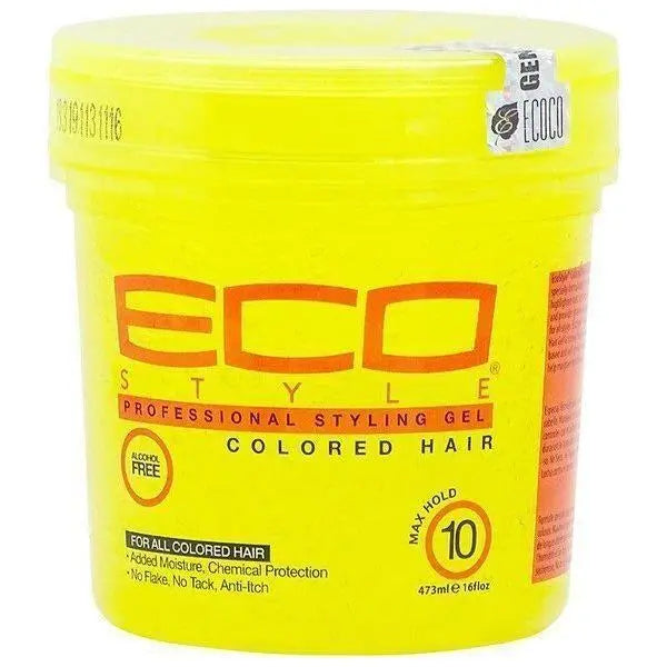 ECO STYLE- Gel coiffant jaune  Color Treated cheveux colorés 473 ml Eco Styler