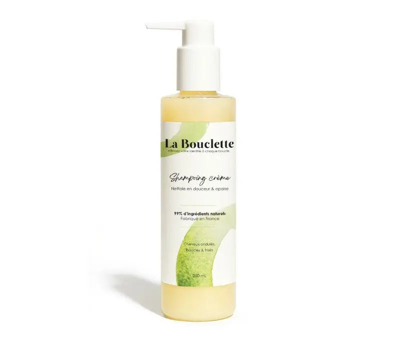LA BOUCLETTE-Shampooing crème Nettoie en douceur & apaise 99% d’ingrédients naturels fabriqués en France 86/100 Note Yuka 🥕250ML La bouclette
