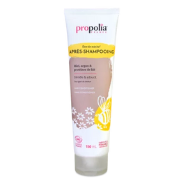PROPOLIA- Après-shampoing certifié Bio Miel, Argan & Protéines de blé 93/100 Note Yuka🥕150ML