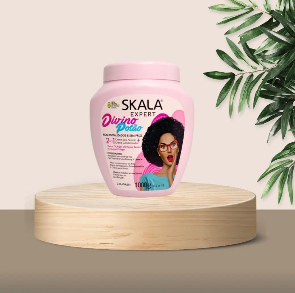 SKALA-DIVINO- Potão crème gel hydratant définissant frisés et crépus kératine végétal, collagène végétal, Argan&ricin Skala Expert