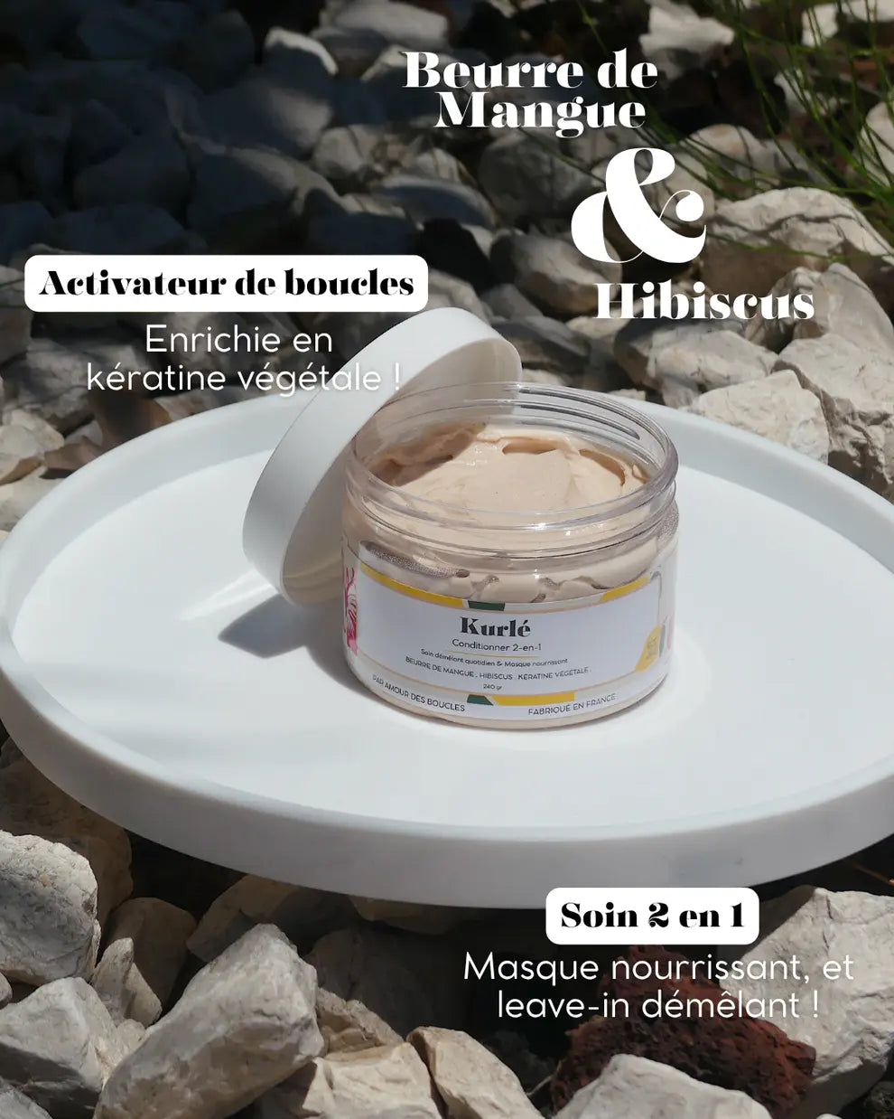 KURLÉ -Démêlant 2-en-1 Activateur de boucles Pour tous types de cheveux texturés
Facilite le démêlage & définit les boucles soin2-en-1 démêlant et nourrissant
N'alourdit pas vos boucles 240g KURLÉ