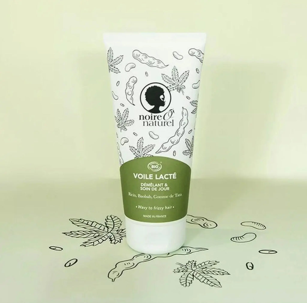 NOIR Ô NATUREL -VOILE LACTÉ- Démêlant et Soin capillaire de jour sans rinçage -51/100 Note Yuka🥕 Noire ô naturel