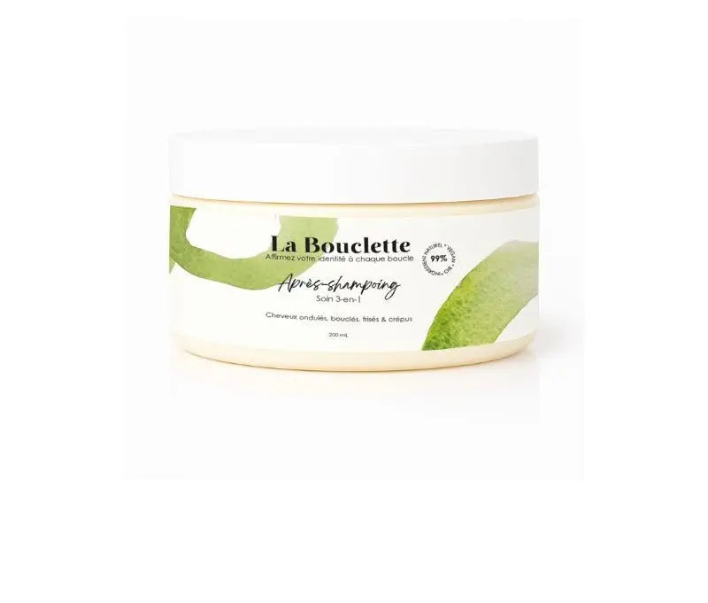 LA BOUCLETTE-Apres-shampoing 3en1Cheveux ondulés, bouclés, frisés & crépus 99% d’ingrédients naturels 93/100 Note Yuka 🥕200ML La bouclette