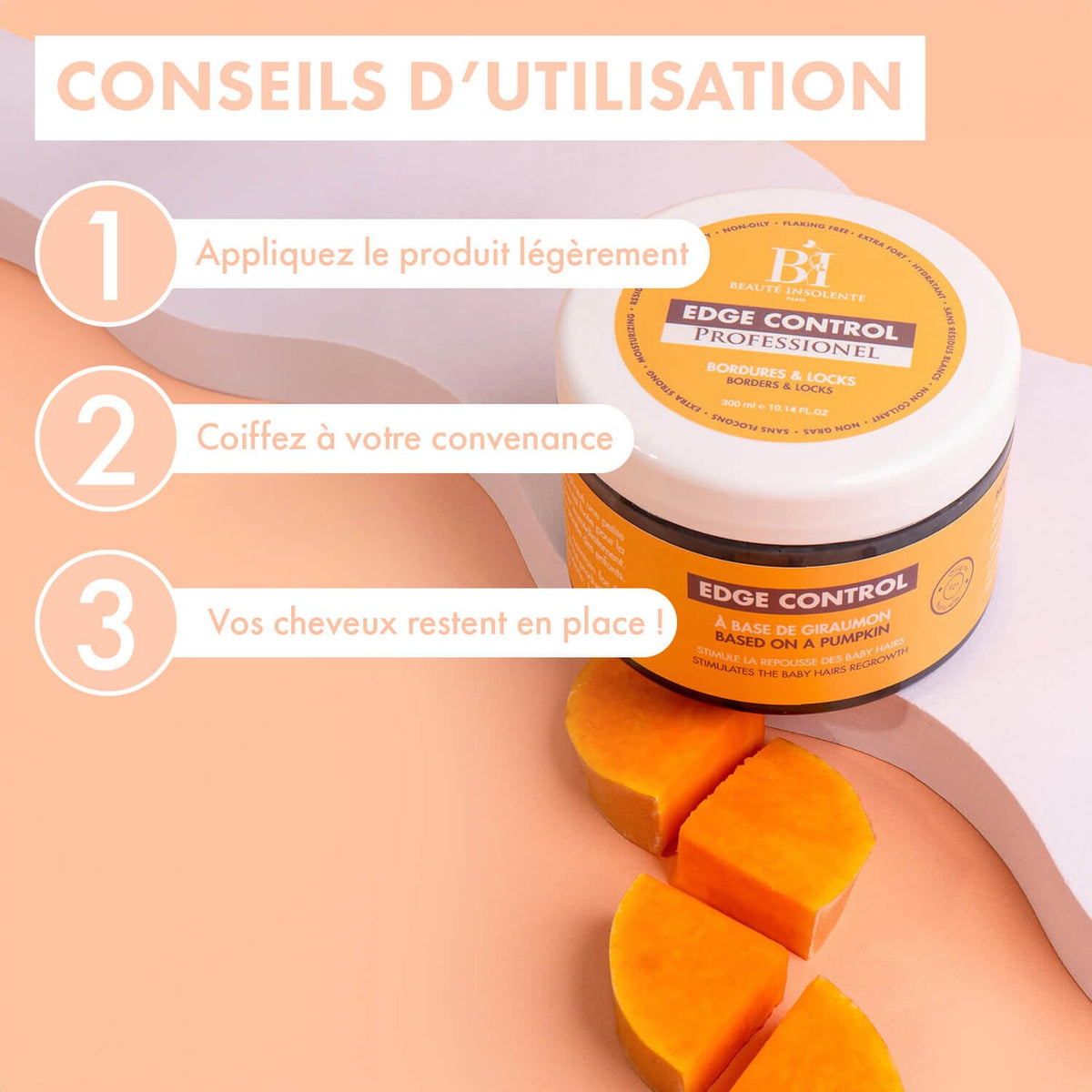 CIRE ET EDGE CONTROL                    Fixe et hydrate les baby hair. 100ML.