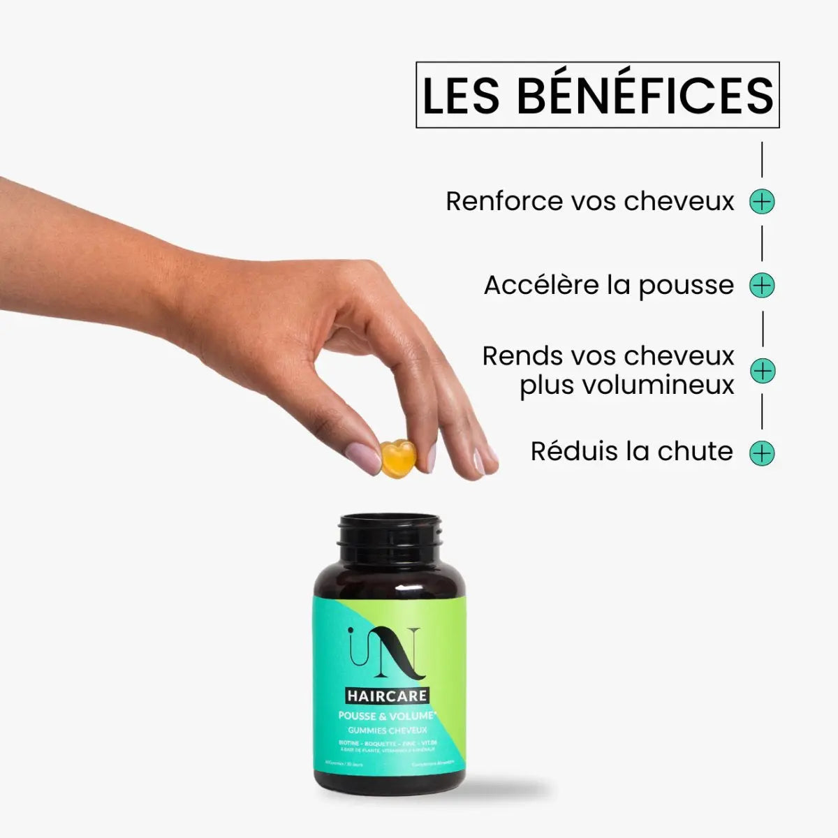 INHAIRCARE Gummies Cure pousse de cheveux Benefices