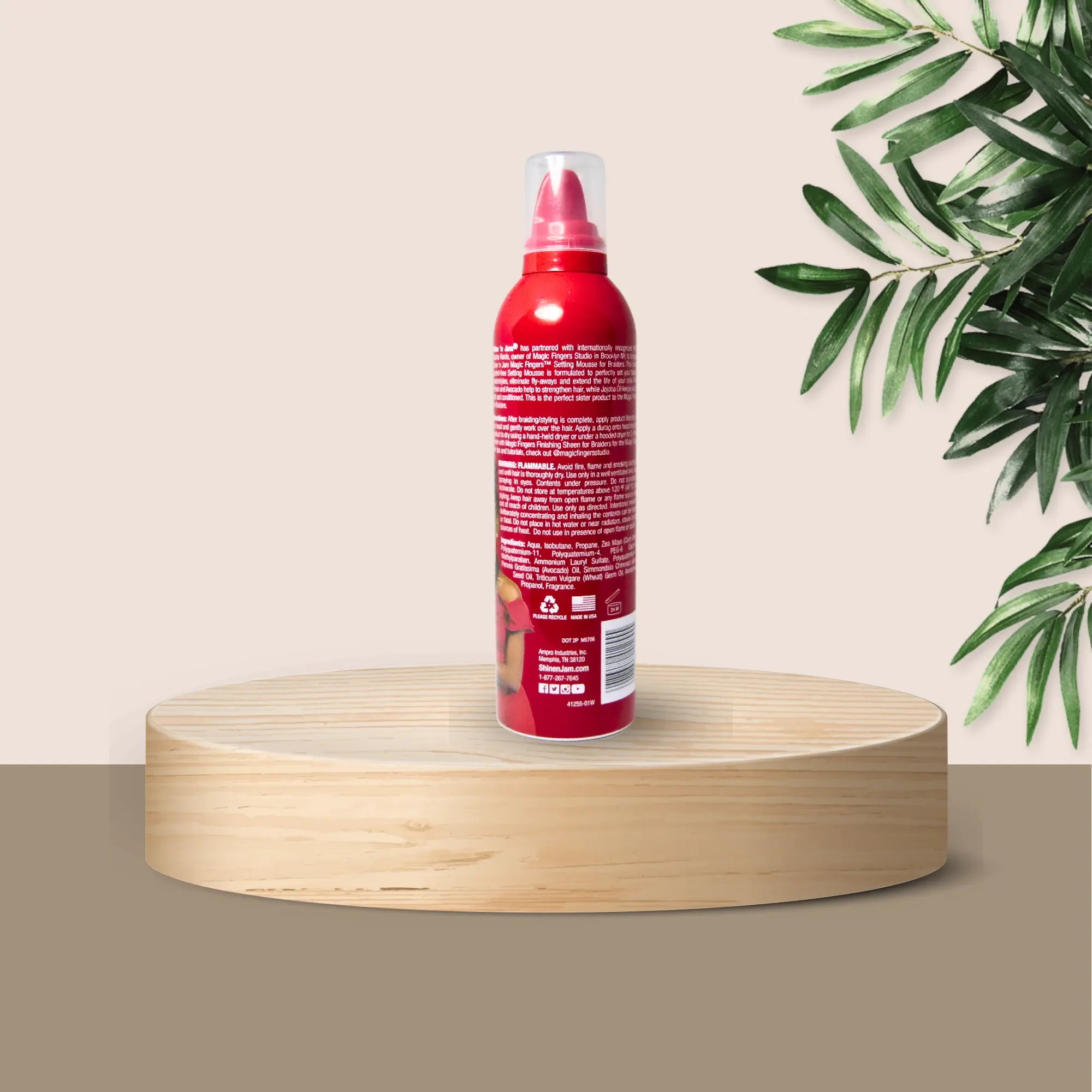 SHINE JAM -Magic fingers setting Mousse protéine de blé Avocat &Jojoba Ampro