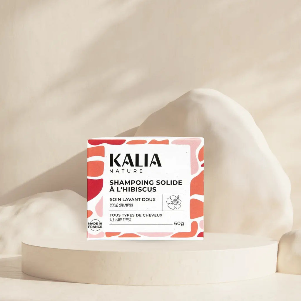 KALIA NATURE -Shampoing Solide à l'Hibiscus purifiant Transformez Vos Cheveux Bouclés et Crépus Naturellement  93/100 Note Yuka 🥕60 g Kalia Nature