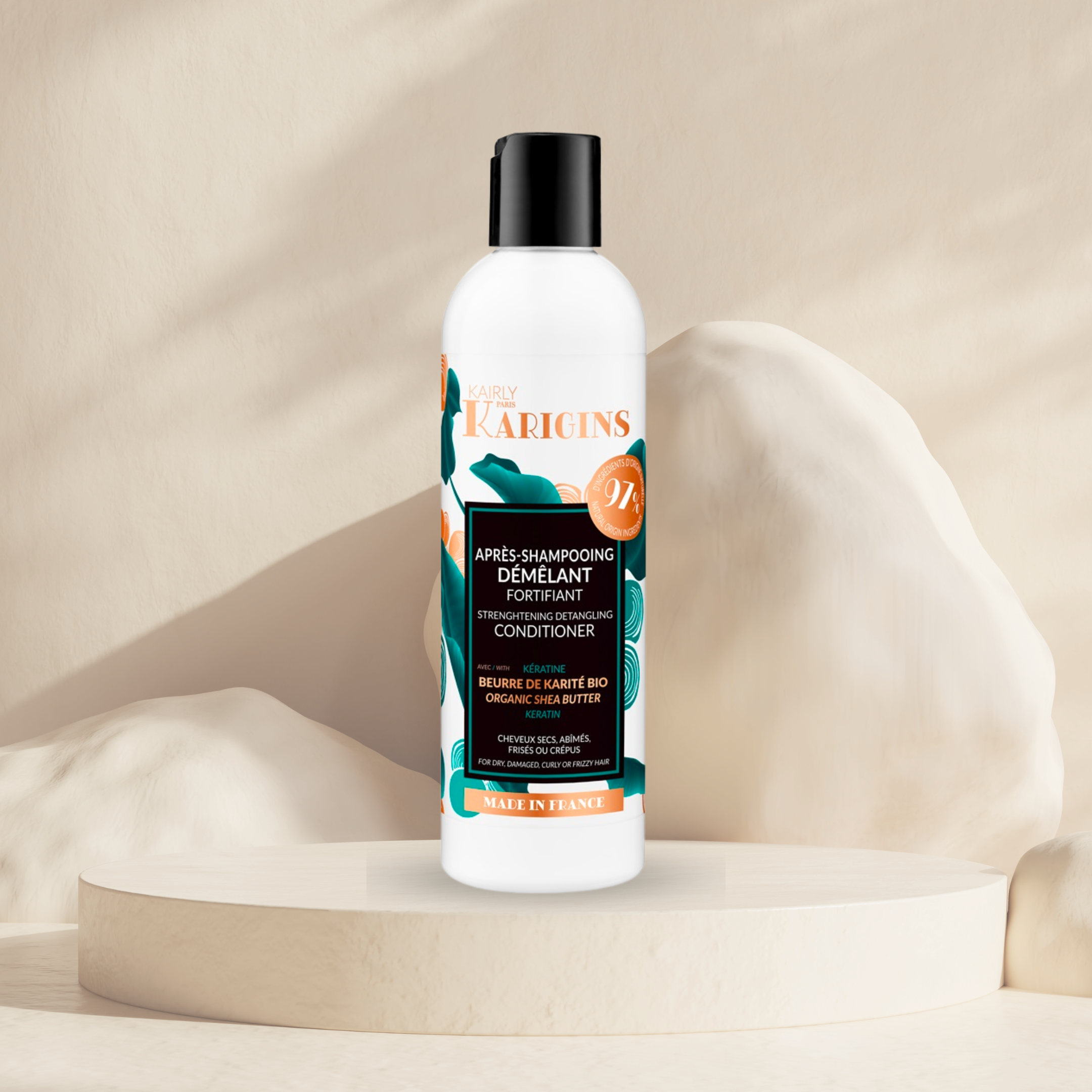 KAIRLY PARIS -Karigins-Après-Shampoing Démêlant Fortifiant 72/100 Note Yuka🥕250ML