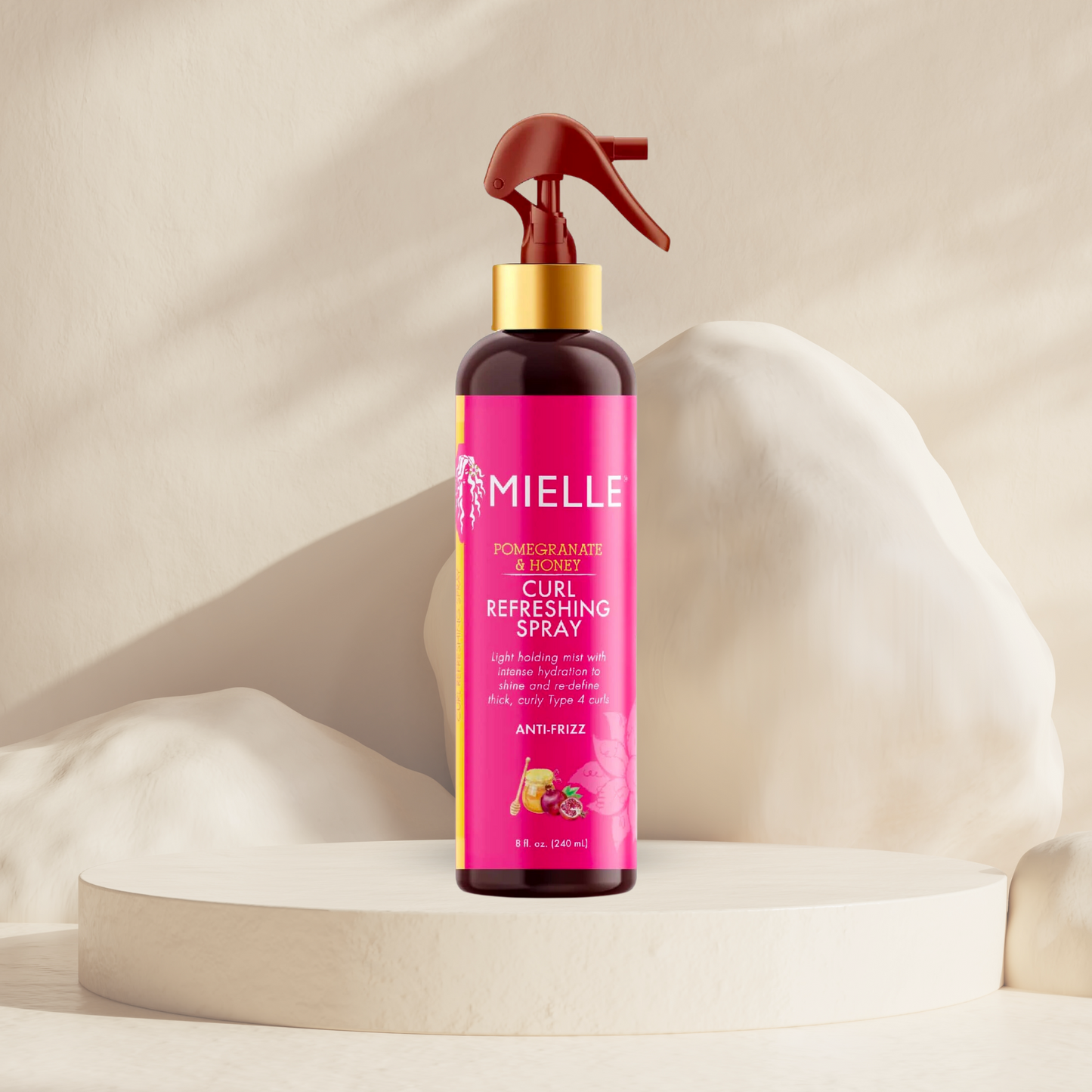 Granatapfel- und Honig-Locken-Erfrischungsspray – Mielle Organics 